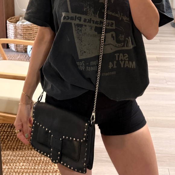 Rebecca Minkoff Black Studded Chain crossbody Bag - Picture 6 of 6